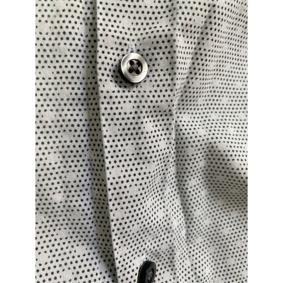 J Ferrar Button Up Gray Long Sleeve Stretch Slim Shirt Sz M - Picture 8 of 8